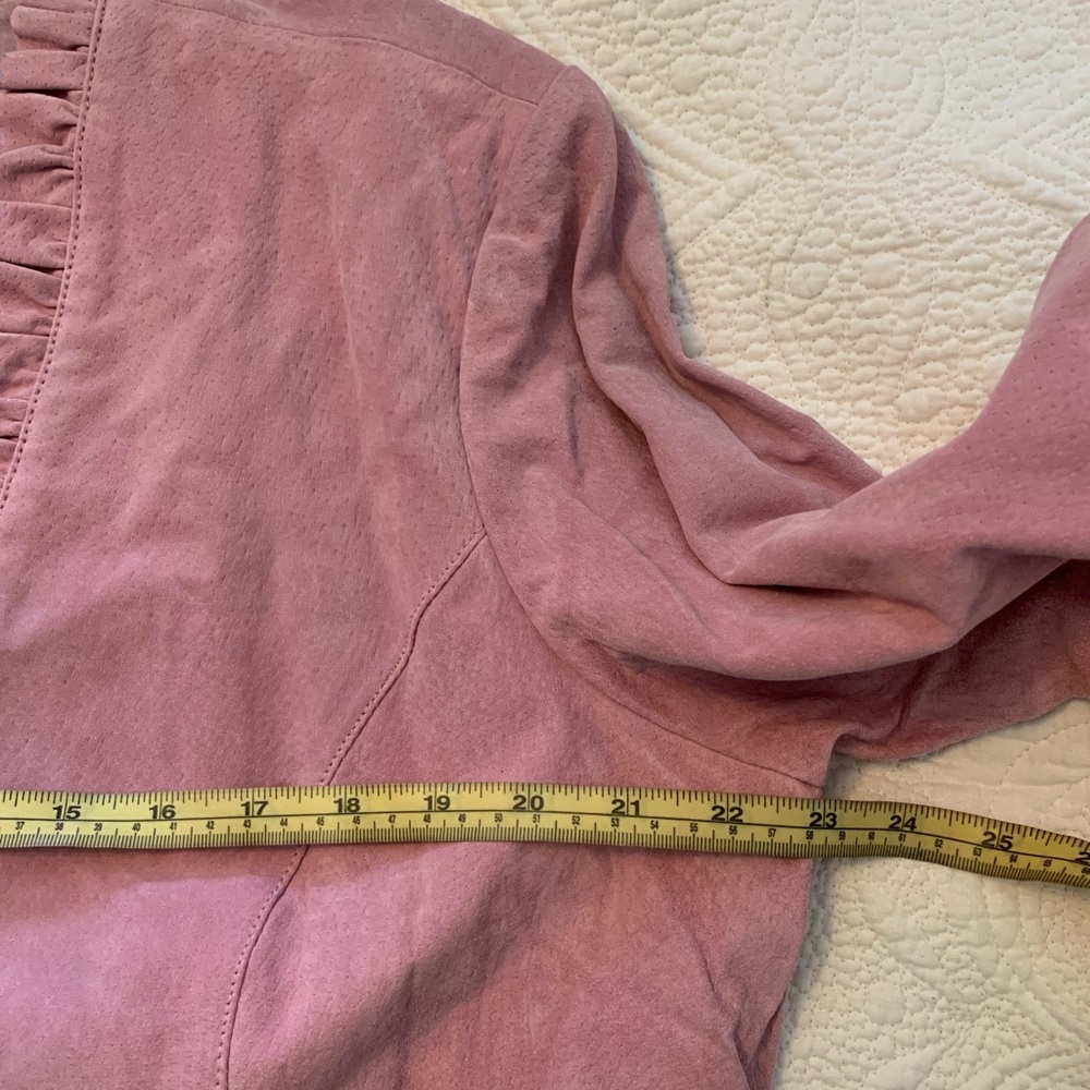 NWT / Alice Blue / XXL / Genuine Leather (Suede) / Cropped Jacket - Picture 7 of 12